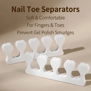 Professional Soft Sponge Toe Separators Heart Shape Finger Spacer Manicure Pedicure Accessories Nail Art Polish Tool Beauty Essentials