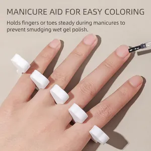 Professional soft foam finger and toe separators for smudge-free nail art manicure