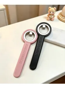 Close-up of professional pink and black lollipop nail magnets for hollow cat-eye effects