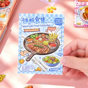 Decorative Teppanyaki food collection sticker sheet for scrapbooking and journaling