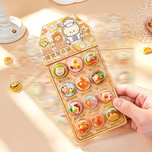 Cute 3D sparkly breakfast themed shaker resin charms set for DIY scrapbooking and crafts