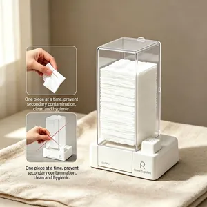 Automatic press-type cotton pad dispenser storage box for nail art