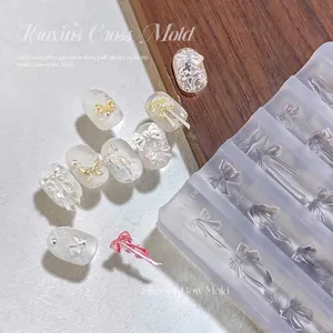 Professionelle Silikon-Schleifenform für 3D-DIY-Nagelkunst-Harzanhänger und Dekorationen
