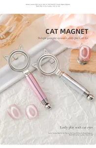 Dual-head cat magnet tool with cat-ear design for creating cat-eye nail effects