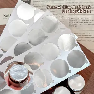 Aluminum Foil Nail Polish Bottle Seal Stickers Light Blocking Self Adhesive Sealing Film For UV Gel Jar Prevention Leakage Nail Art Tools