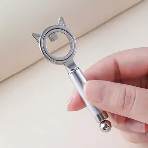 Professional cat eye nail art tool featuring cat-shaped dual-head powerful circular magnet