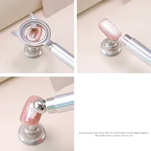 Professional cat eye nail art magnet tool with circular ring for instant vacuum effect