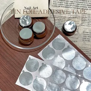 Round self-adhesive aluminum foil sealing stickers for nail polish and UV gel jars
