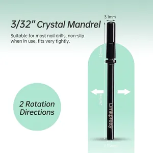 3/32 inch professional metal nail drill bit mandrel with precise dimension markings