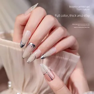 Canned metallic mirror effect gel for professional nail art painting and drawing