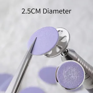 Dischi abrasivi adesivi da 2,5 cm per fresa per unghie professionale manicure russa