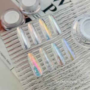 High-quality iridescent aurora moon light nail powder with magic mirror chrome effect