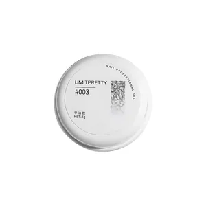 High-density silver glitter nail gel in a 5g white jar for professional nail art manicures