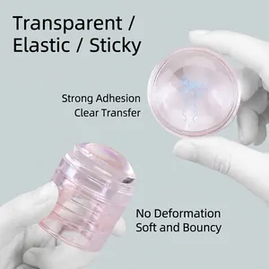 Hochtransparenter Silikon-Nagelkunststempel mit Kapseldesign für die French Manicure