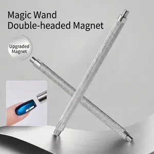 Double Ended Nail Art Cat Eye Magnet Stick Tool For Gel Polish Styling Professional Strong Magnetic Manicure Accessory Aluminum Handle