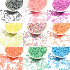 Perles de verre série crème 2mm et 3mm pour la fabrication de bijoux et bracelets