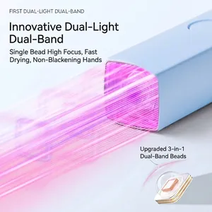 Tragbare blaue UV-LED-Nagellampe mit Dual-Band-Licht für schnelles Trocknen von Gel.