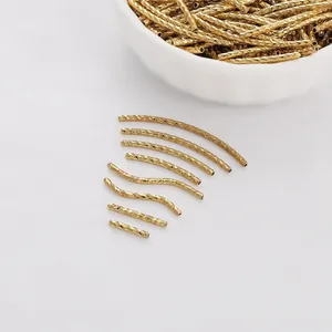 Premium 14K gold-filled textured copper tube spacers for DIY jewelry making and bracelets