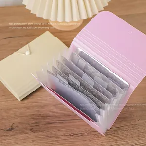 Livre de rangement pliable et anti-poussière pour plaques de stamping nail art