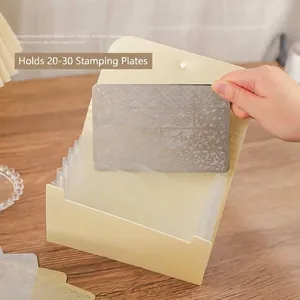 Livre de rangement pour plaques de nail art, capacité 20-30 plaques, modèle antipoussière