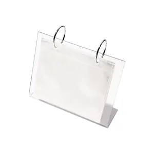Acrylic Transparent Nail Stamping Plate Storage Book PVC Loose-leaf Nail Art Sticker Organizer Dustproof Display Stand For Manicure Tools