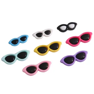 Set of colorful acrylic mini sunglasses for DIY doll and plush toy decorations