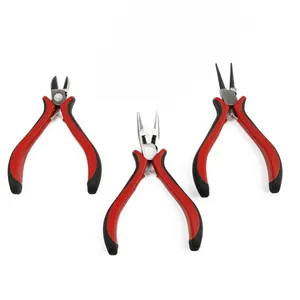 Set of three precision jewelry pliers for DIY handmade accessory crafting projects