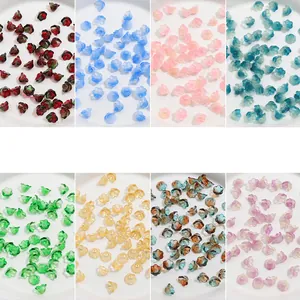 Perles de verre dégradées en forme de muguet pour la création de bijoux faits main DIY