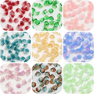 Collection de perles en verre muguet dégradé coloré pour la création de bijoux DIY