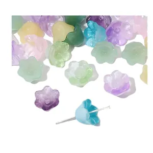Perles de verre multicolores en forme de muguet pour la création de bijoux DIY