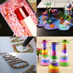 Multi-colored foam particles for creative DIY crafts and decorative gift box filling beads