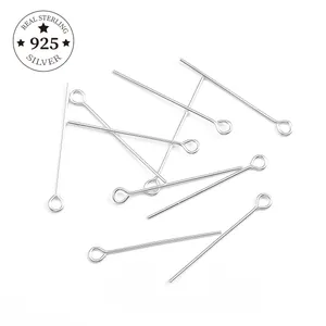 925 Sterling Silber Ösennadeln Schmuckzubehör DIY Handgemachtes Zubehör Für Ohrringe Haarnadeln Kopfschmuck Vintage Silber Ösennadeln
