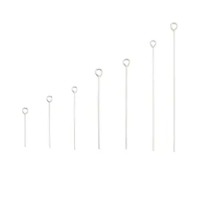 925 Sterling Silber Ösenstifte in verschiedenen Längen für DIY-Schmuck