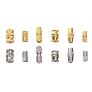 Assorted gold and silver metal screw clasps and connectors for DIY jewelry making