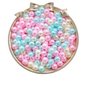 Assorted color high-gloss ABS imitation pearls for DIY jewelry making projects and crafts