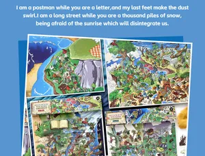 Infeel.Me oversized landscape stickers with detailed fantasy world illustrations