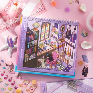 Creative Magic House miniature scene sticker book for DIY hobbies and stress relief.