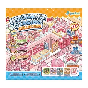 Creative DIY bakery micro-scene sticker book with 31 pages and colorful dessert designs