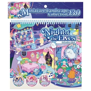 Night of the Elves miniature landscaping sticker book with 8 dreamy fantasy scenes