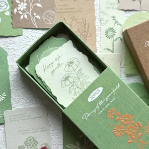 Autocollants Morandi Garden embossés 30 pièces en boîte d'allumettes vintage