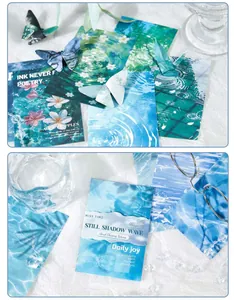 Gros plan sur les papiers décoratifs Cloud Shadow Wave aux motifs de vagues d'eau