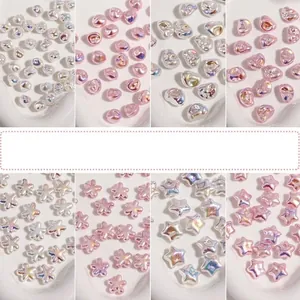 DIY Schmuckherstellung Perlen ABS Irisierende Künstliche Perle Unregelmäßige Stern Schmetterling Form Lose Perlen Für Halskette Armband Haarschmuck Material