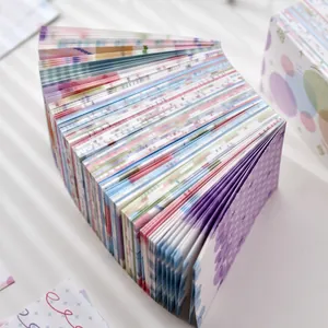 Colorful non-adhesive square memo paper brick for scrapbooking and journaling