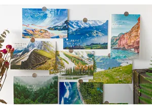 Juego de postales de paisajes estéticos serie Go with the Wind para decorar paredes