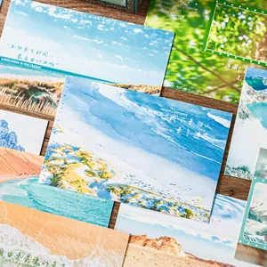 Colección de postales artísticas con bellos paisajes naturales y citas poéticas