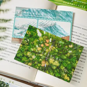 Juego de postales escénicas con temas de montaña y bosque y citas inspiradoras de vida