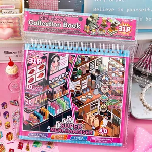 Miniature Landscape Sticker Collection Book Super Cargo Clerk DIY Stress Relief Management Theme Journal Sticker Book For Kids Adults