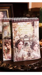 Detailed view of Nostalgic Poetry Series vintage sticker book for scrapbooking journals