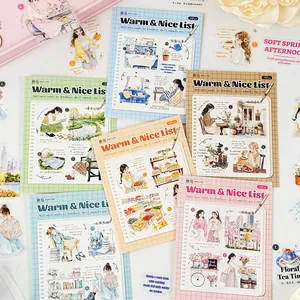 Etori Life PET sticker pack featuring various healing life scenes for DIY journal decoration