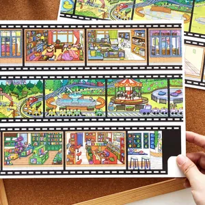 Large Infeel.Me DIY scenery stickers with film strip design for journal scrapbooking
